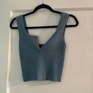Light blue, cropped tank top from a boutique
